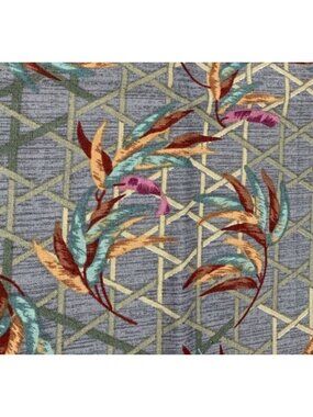 Colorful Geometric Fat Quarter Cotton Fabric 18x22" Abstract Leaves Design